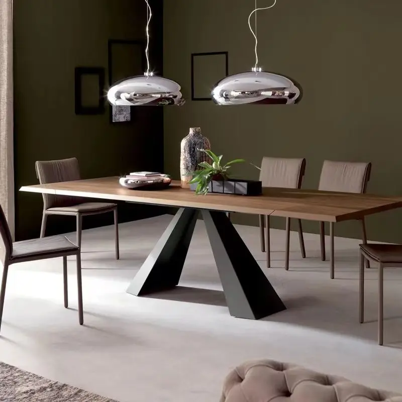 Modern Solid Wood Classical Design Dining Table 4 6 8 10 Seat Furniture Restaurant Dining Table — view 1