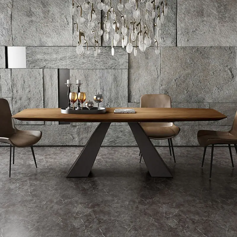 Modern Solid Wood Classical Design Dining Table 4 6 8 10 Seat Furniture Restaurant Dining Table — image 4