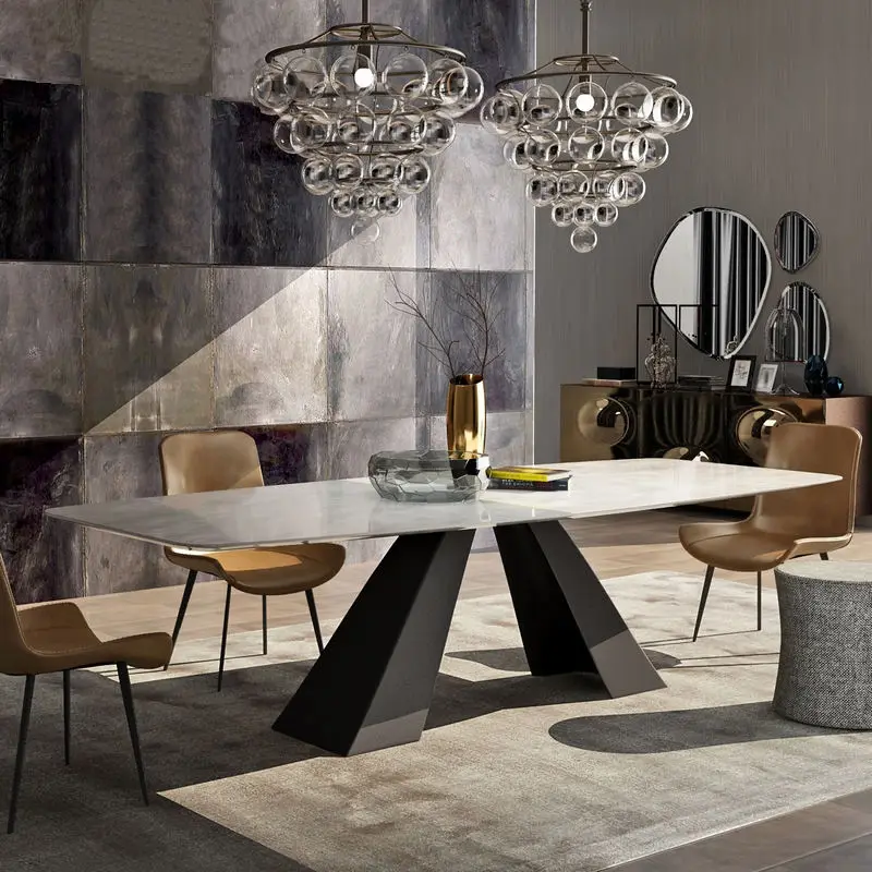 Modern Solid Wood Classical Design Dining Table 4 6 8 10 Seat Furniture Restaurant Dining Table — image 5