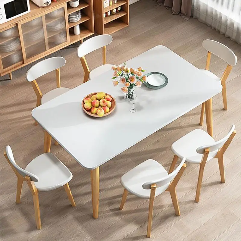Luxury Solid Wood Dining Room Furniture Dining Table Set 4 Chairs Modern Wooden Dining Table Set — view 1