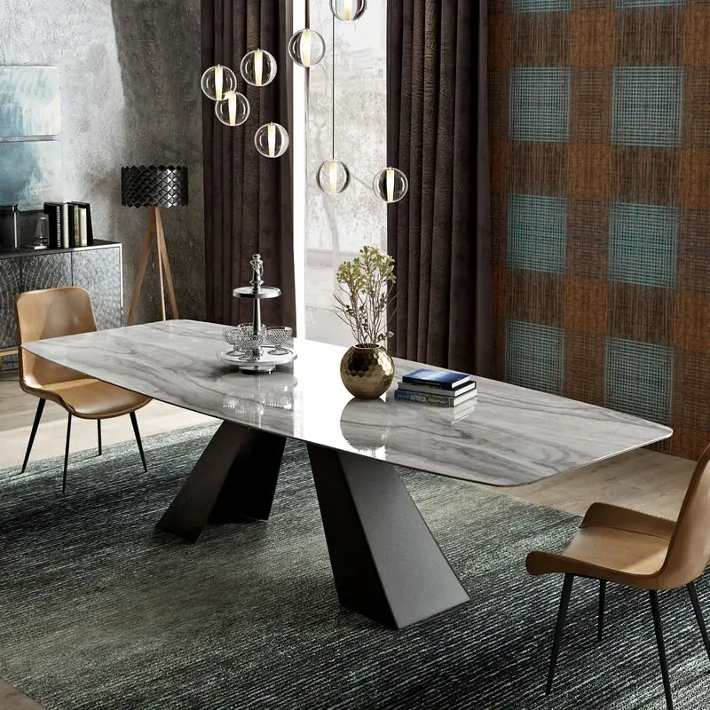 Modern Solid Wood Classical Design Dining Table 4 6 8 10 Seat Furniture Restaurant Dining Table — image 6