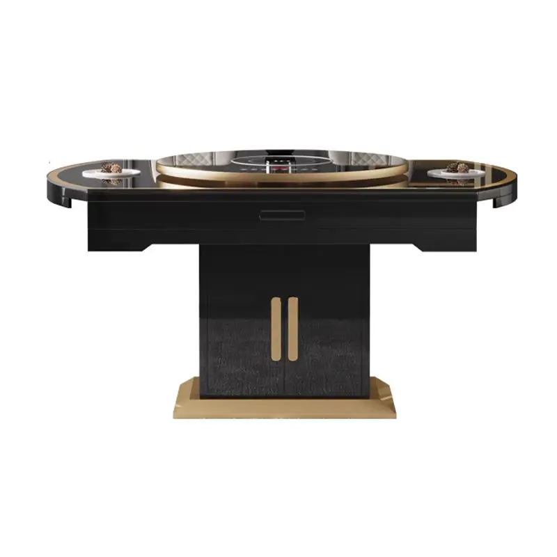 Modern Classic Glass Top Dining Table Set With Electromagnetic Furnace Extendable Dning Table and Chairs — image 5