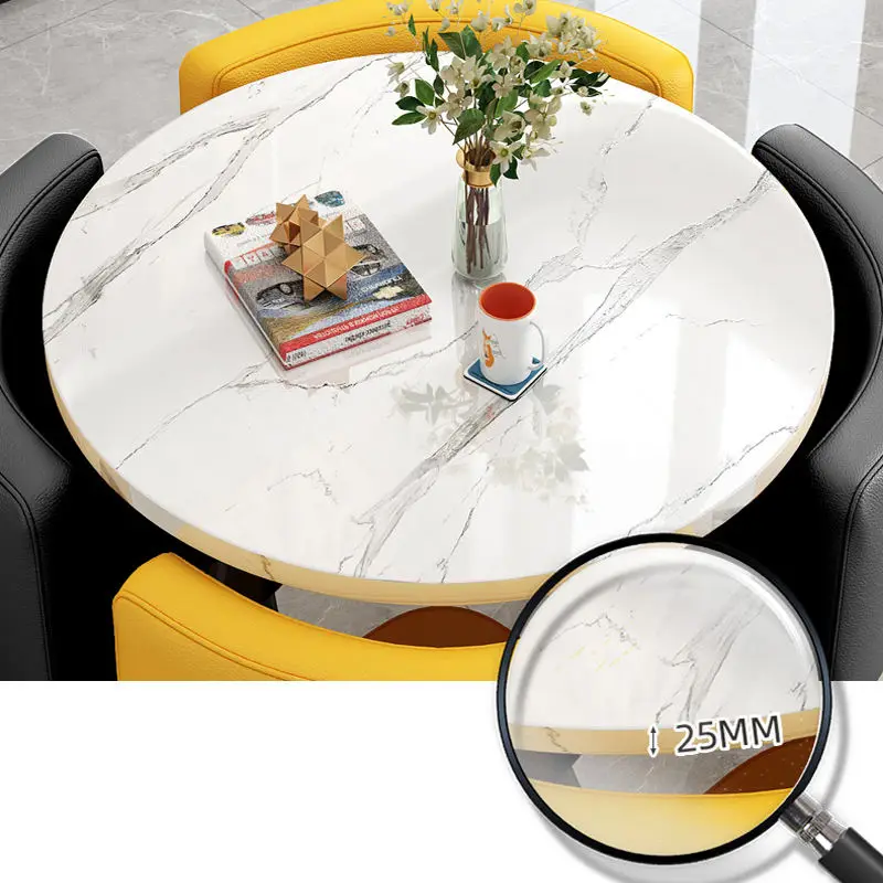 Wholesale Modern Dining Table Chatting Cheap 4 Chairs Dining Room Table Set Modern Classic Dining Table Set — image 6