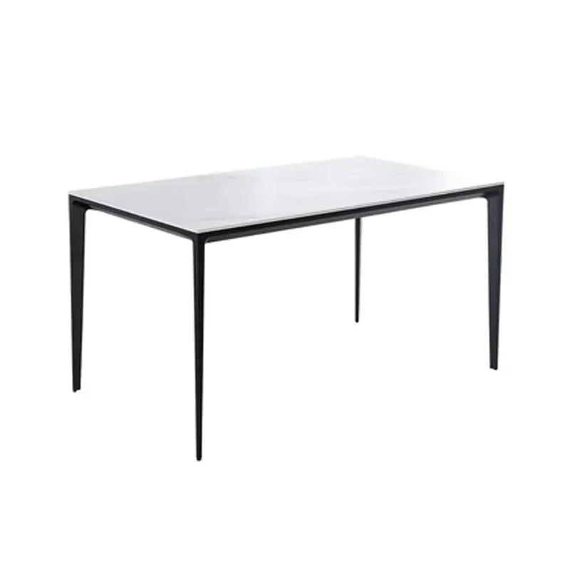 Dinning Table Set Classic 4/6 Seat Modern Marble Top Metal Leg and Upholstered Pu Chair Dining Table Set — image 7