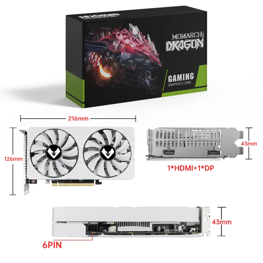 AMD Radeon RX6500XT 4GB Gaming Graphics Card GDDR6 Memory PCIEx16 3.0 for Desktop Computer Video Cards MAXSUN — image 2