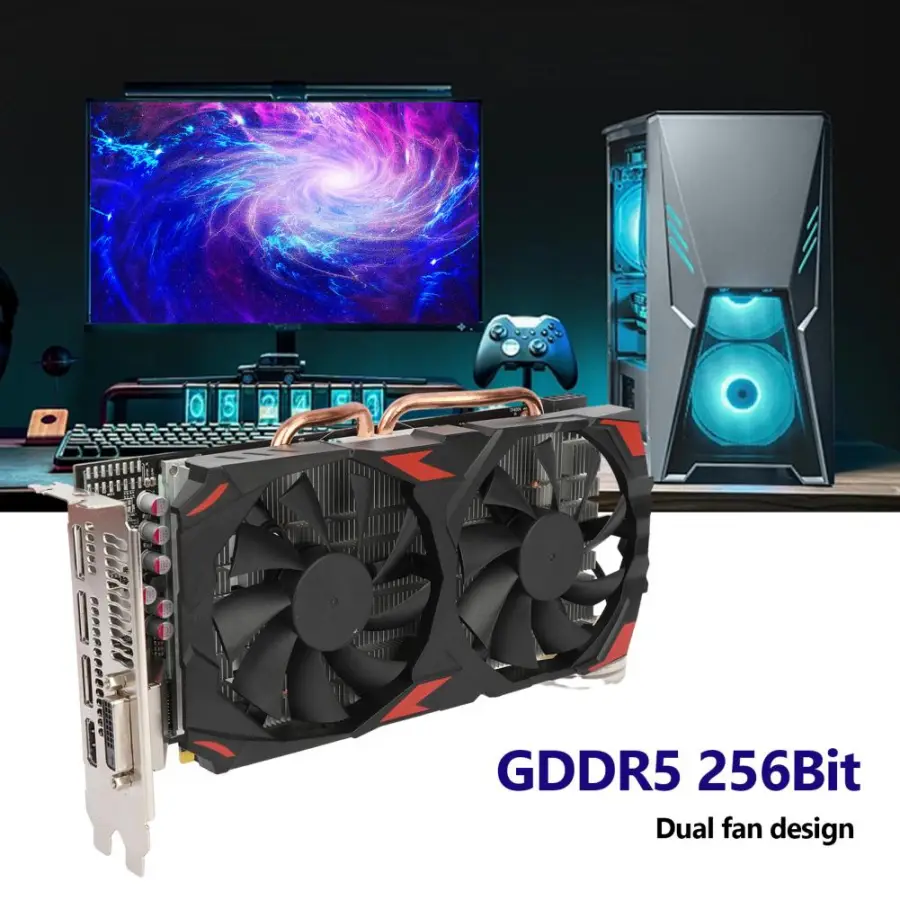 New RX580 Graphics Card Dual Cooling Fan 8GB GDDR5 256Bit Efficient Heat Dissipation Low Noise Memory Video Gaming Card — image 3