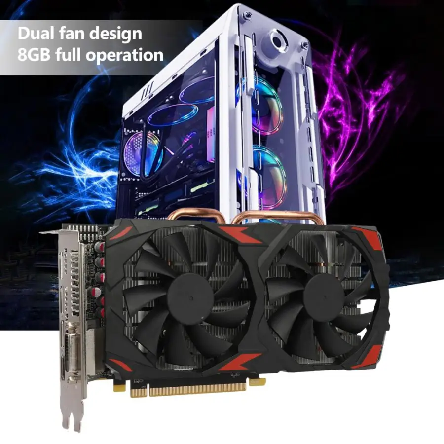 New RX580 Graphics Card Dual Cooling Fan 8GB GDDR5 256Bit Efficient Heat Dissipation Low Noise Memory Video Gaming Card — image 4