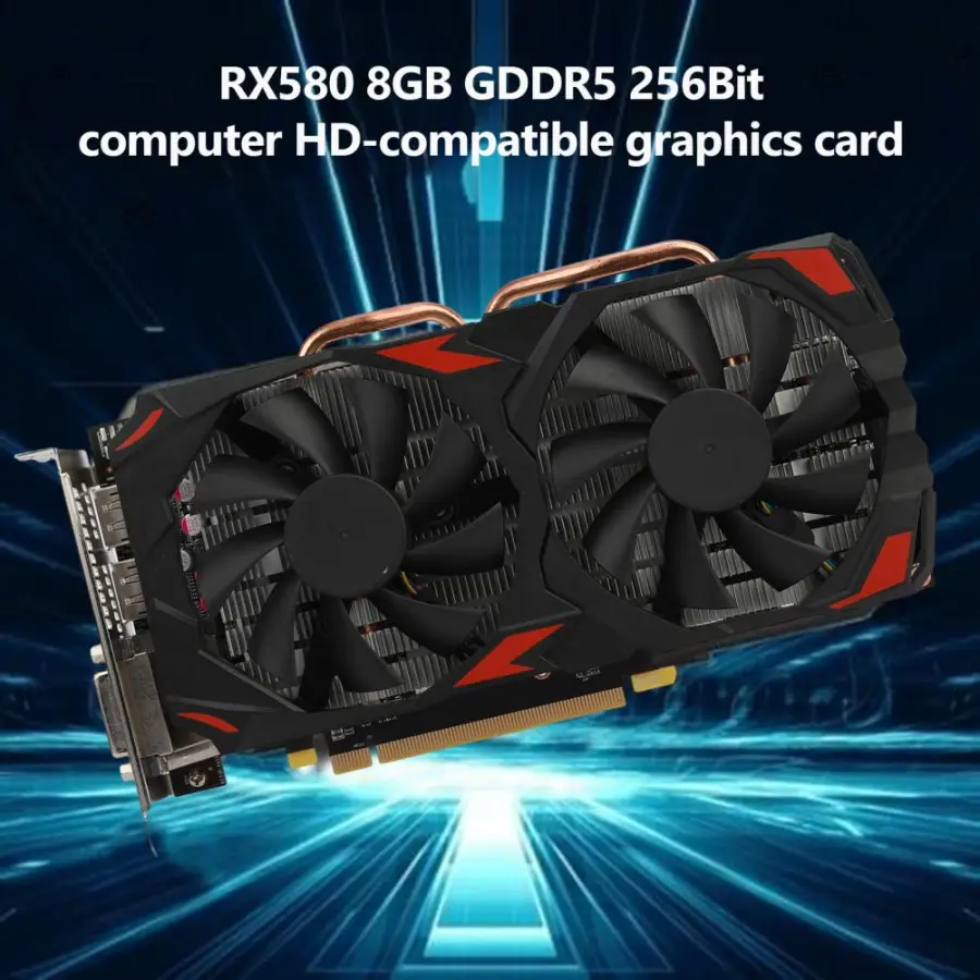 New RX580 Graphics Card Dual Cooling Fan 8GB GDDR5 256Bit Efficient Heat Dissipation Low Noise Memory Video Gaming Card — image 5