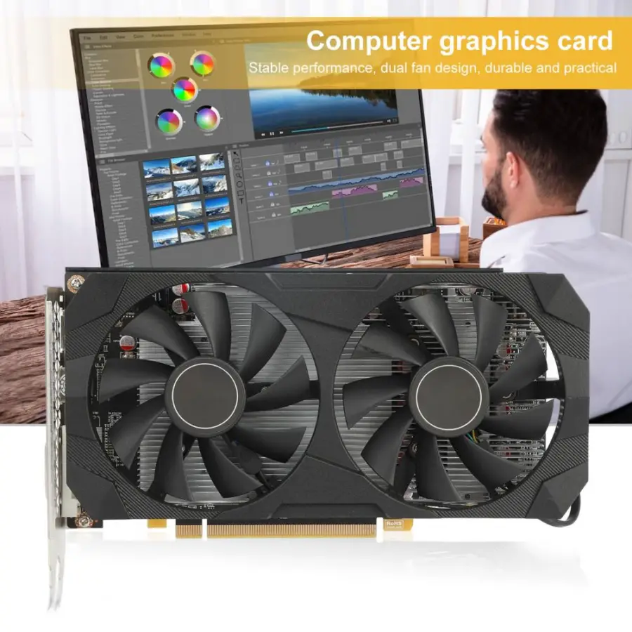 New RX580 Graphics Card Dual Cooling Fan 8GB GDDR5 256-Bit Desktop PC Mining Gaming Video Card Computer Accessories — image 5