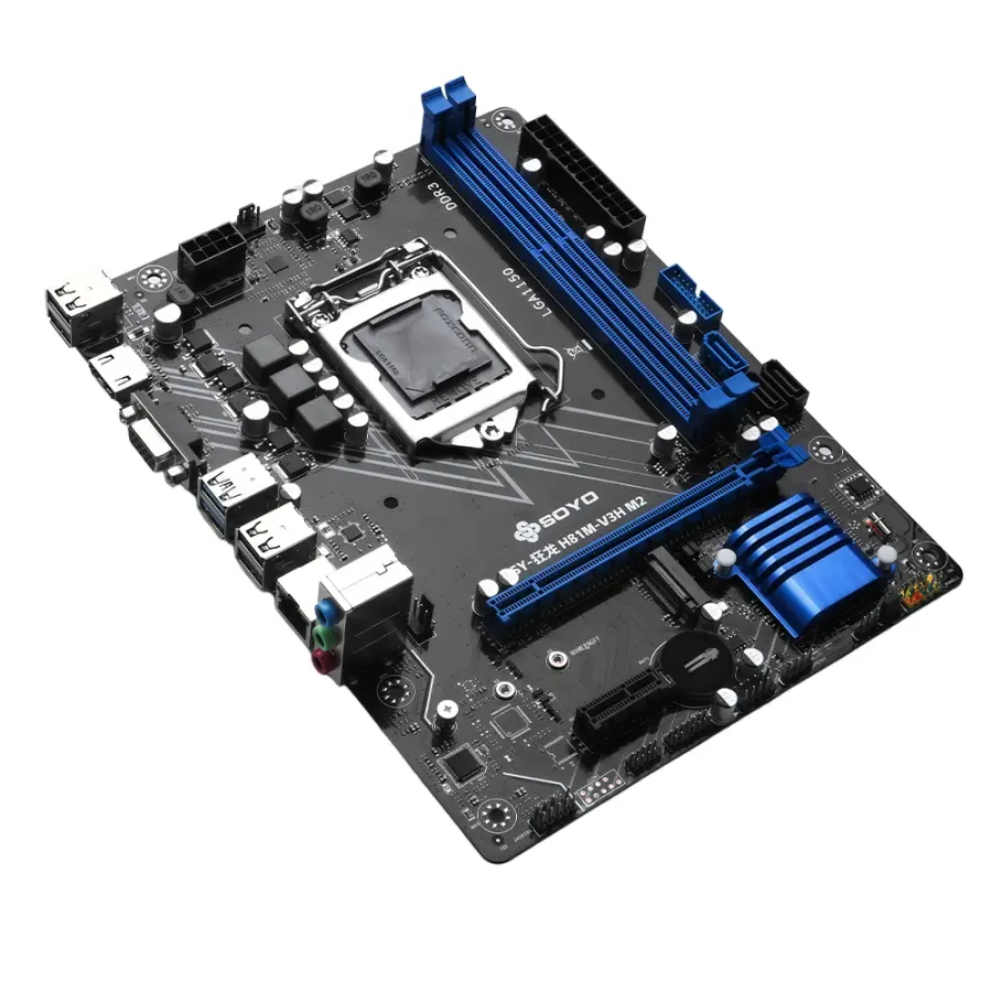 SOYO H81M Gaming Motherboard Dual Channel DDR3 M.2 NVME PCIEx16 HDMI VGA Interface LGA 1150 Supports Intel Core 4th Gen CPU — image 2