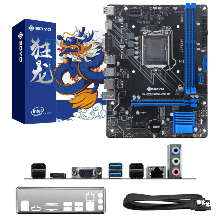 SOYO H81M Gaming Motherboard Dual Channel DDR3 M.2 NVME PCIEx16 HDMI VGA Interface LGA 1150 Supports Intel Core 4th Gen CPU — image 6