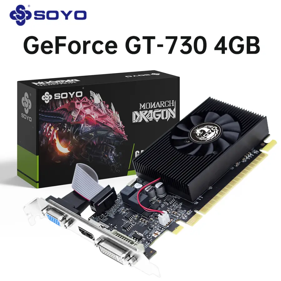 SOYO Geforce GT730 4GB Graphics Card GDDR3 GPU 128Bit HDMI-compatible VGA DVI PCI-E 3.0 Placa De Video for Desktop Computer — image 7
