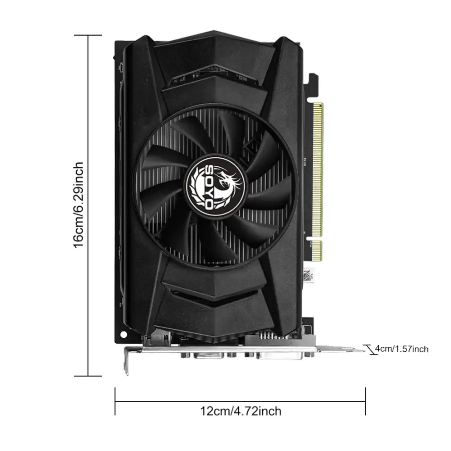 SOYO AMD Radeon R7 350 4GB Graphics Card DDR5 Memory 128Bit HDMI-compatible VGA DVI Video Card for Desktop Computer Components — image 2