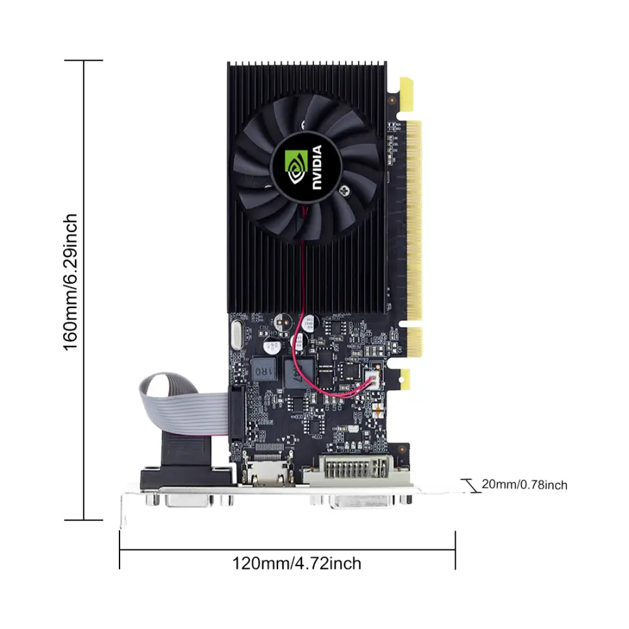 SOYO NVIDIA Geforce GT730 4GB Graphics Card GDDR3 GPU 128Bit HDMI-compatible VGA DVI PCIE 3.0 PlacaDe Video for Desktop Computer — image 4