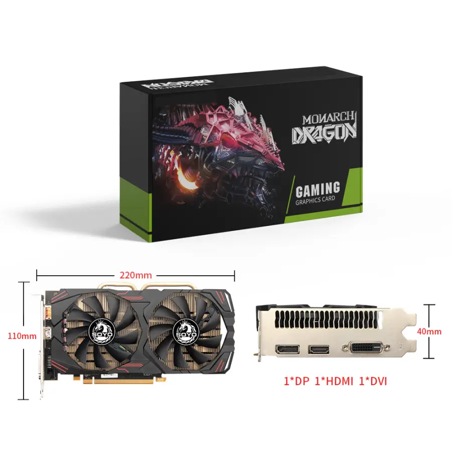 SOYO AMD Radeon RX580 8GB Graphics Card GDDR5 Memory 2048SP 256Bit PCI-E3.0x16 GPU DP DVI for Computer Gaming Video Card — image 5