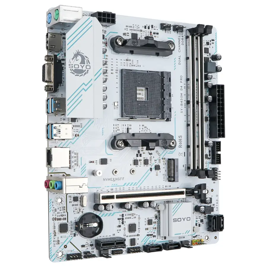 SOYO AMD B450M Motherboard Dual-channel DDR4 PCIE 3.0 NVME SATA3.0 Support Ryzen 4000/5000 CPU for Desktop Gaming Computer PC — image 6