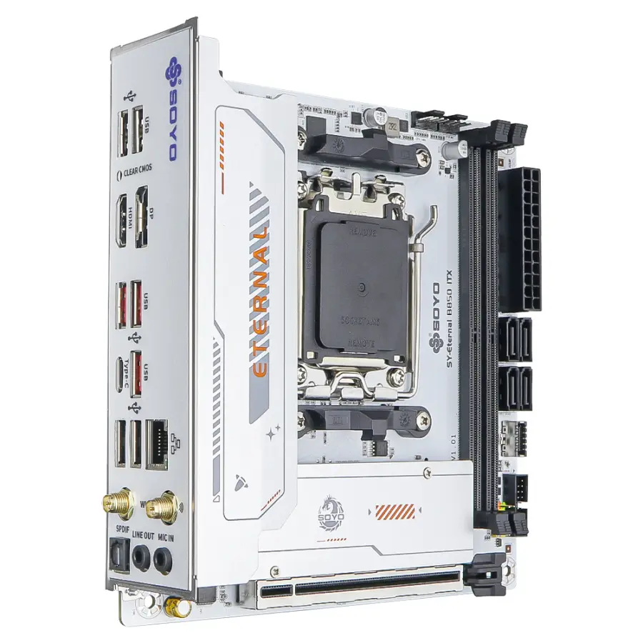 SOYO AMD Eternal B850ITX WiFi6 AMD Gaming Motherboard Dual-channel GDDR5 PCIE5.0 Type-C Support ARGB AM5 Socket 9700X/9900X CPU — image 2
