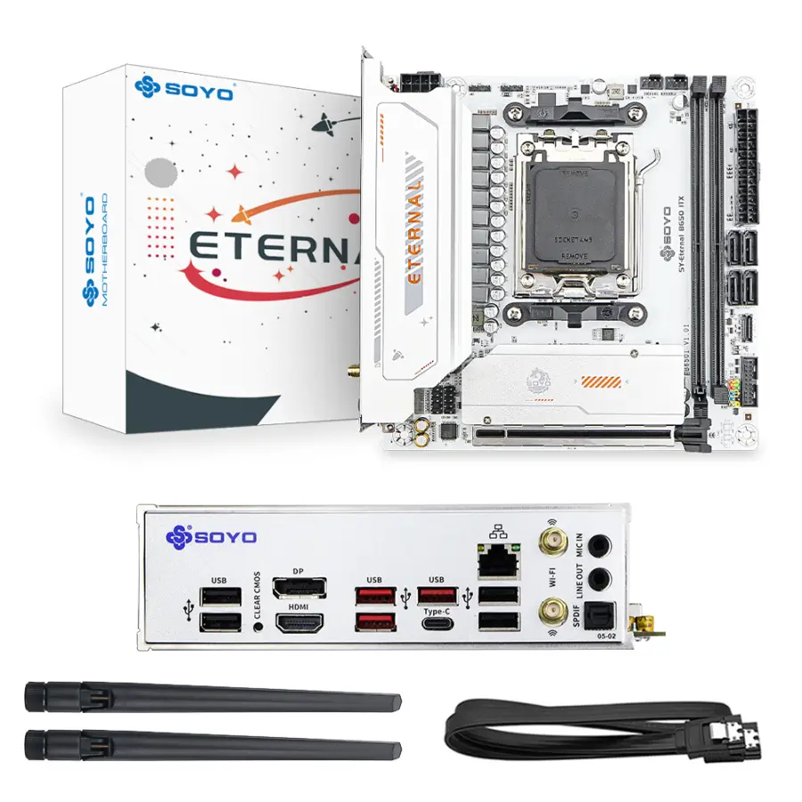 SOYO AMD Eternal B650ITX WiFi6 Motherboard Dual Channel DDR5 AM5 Socket (Supports Ryzen 9600X 9700X) PCIE16x5.0 Type-C AGRB Pin — image 6
