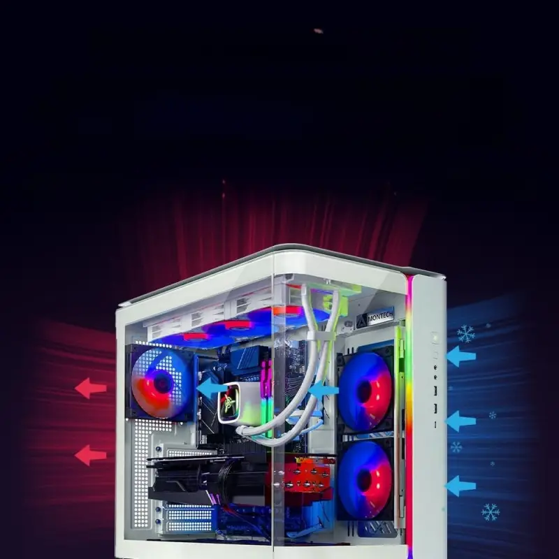 King 95 Gaming PC Desktop, Ryzen 7 9700X 3.8 GHz (5.5GHz Turbo Boost), RX 9070 16GB GDDR6, 1TB Gen4 NVMe SSD, 16GB D — image 6