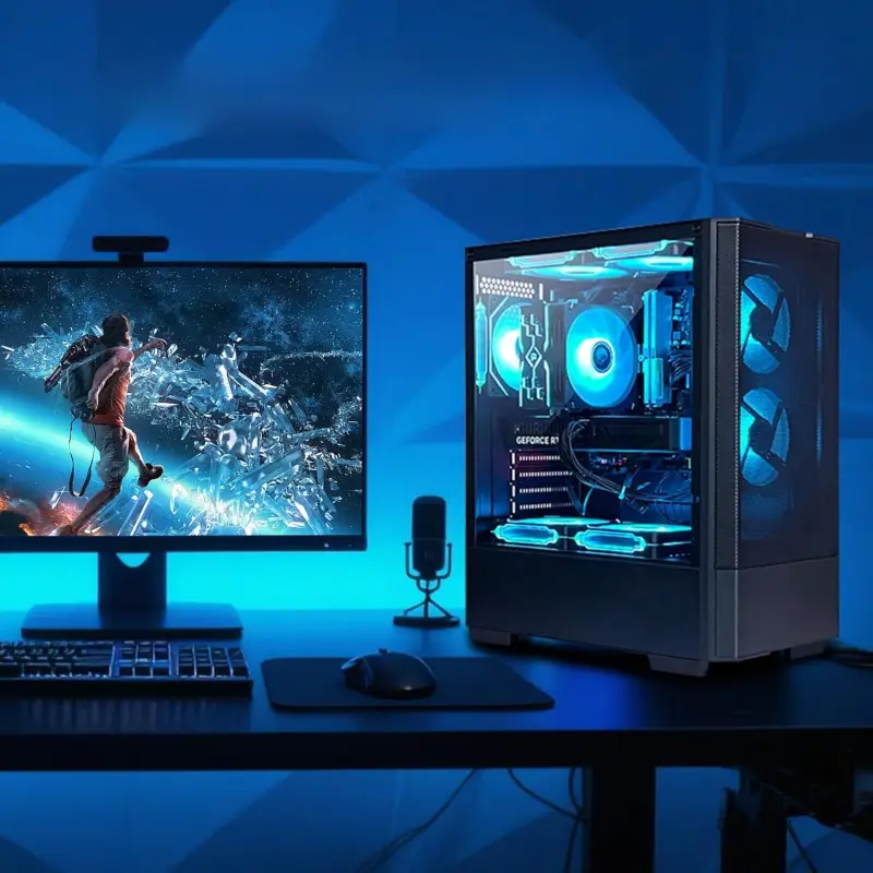 Desktop PC - R7 5700X GeForce RTX 5060 8GB, 32GB DDR4 RAM,1TB NVMe SSD,ARGB Cooling, Prebuilt Gaming Computer — image 2