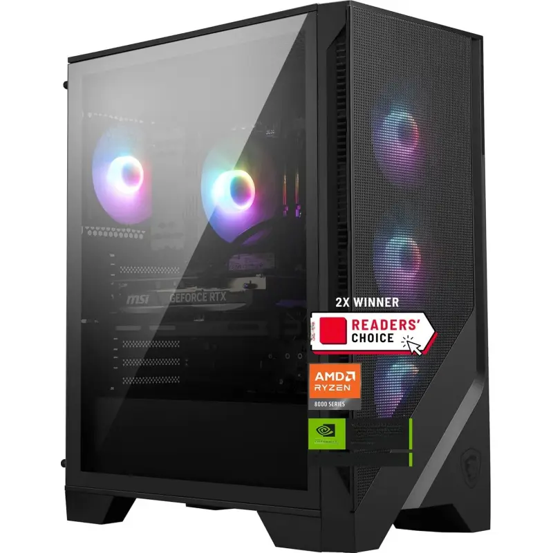 Z2 Gaming Desktop: R7-8700F, GeForce RTX 5070, 32GB DDR5, 2TB m.2 NVMe SSD, USB Type-C, VR-Ready, Windows 11 Home — view 1