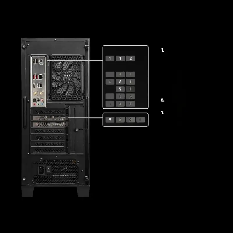 Z2 Gaming Desktop: R7-8700F, GeForce RTX 5070, 32GB DDR5, 2TB m.2 NVMe SSD, USB Type-C, VR-Ready, Windows 11 Home — view 5