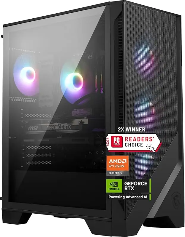 Z2 Gaming Desktop: R7-8700F, GeForce RTX 5070, 32GB DDR5, 2TB m.2 NVMe SSD, USB Type-C, VR-Ready, Windows 11 Home — view 7