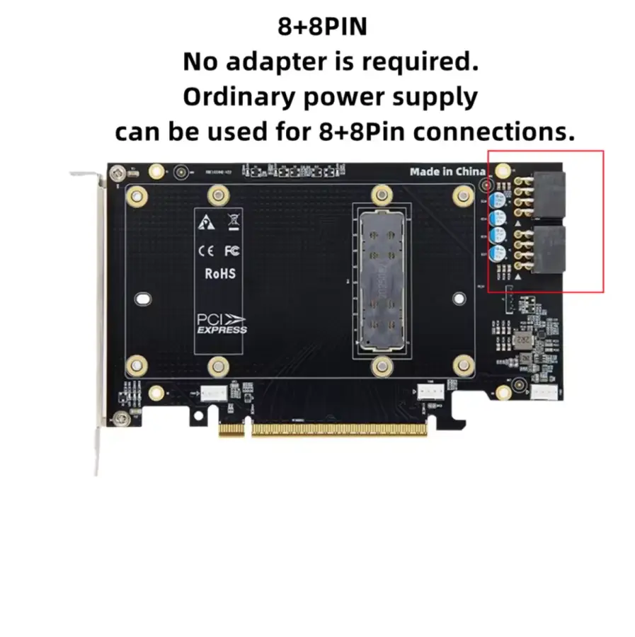 새로운 오리지널 NVIDIA V100 SXM2 그래픽 카드 어댑터 카드 SXM2에서 PCIe x16 확장 카드로 빠른 배송 — image 4