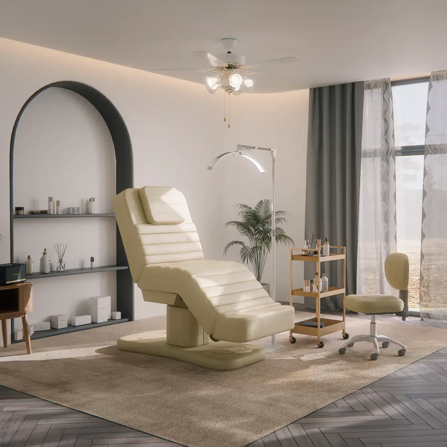 XinSheng Electric Folding Facial SPA Bed Hydrotherapy Massage Table Salon Eyelash Chair Adjustable Beauty Care Shop Furniture — image 3
