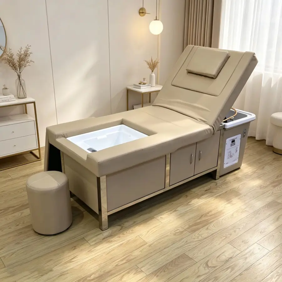 Luxurious Thai Style Head Therapy, Hair Washing Bed, Foot Bath, Massage, Dual Purpose Beauty and Health Club Special Electric Ad — image 6