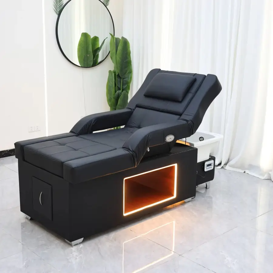 Light Luxury Thai Style Luxury Dual-Use Bed, Used for Washing Hair, Feet, and Adjusting Neck Support,, An Ergonomic Shampoo Bed, — image 3