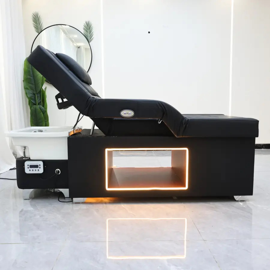 Light Luxury Thai Style Luxury Dual-Use Bed, Used for Washing Hair, Feet, and Adjusting Neck Support,, An Ergonomic Shampoo Bed, — image 4