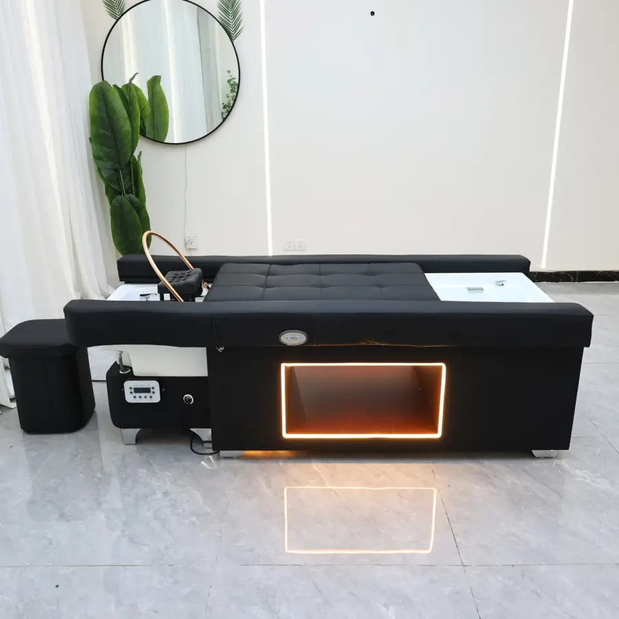 Light Luxury Thai Style Luxury Dual-Use Bed, Used for Washing Hair, Feet, and Adjusting Neck Support,, An Ergonomic Shampoo Bed, — image 5