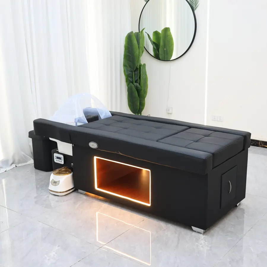 Light Luxury Thai Style Luxury Dual-Use Bed, Used for Washing Hair, Feet, and Adjusting Neck Support,, An Ergonomic Shampoo Bed, — image 8