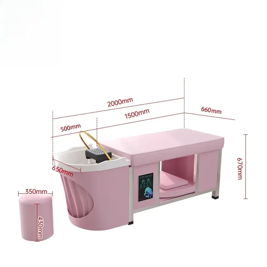 Combining Hair Washing,Head Therapyand Massageit is Sturdy and DurableWith a Deep Splash Proof Ceramic Basin That is Waterproof — image 7