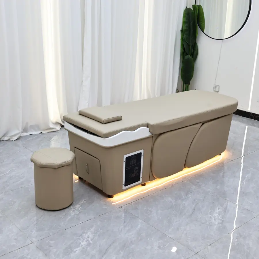 Advanced Thai style hair washing bed filled with high elasticity sponge, equipped with a beauty perforated pillow, suitable for — image 6
