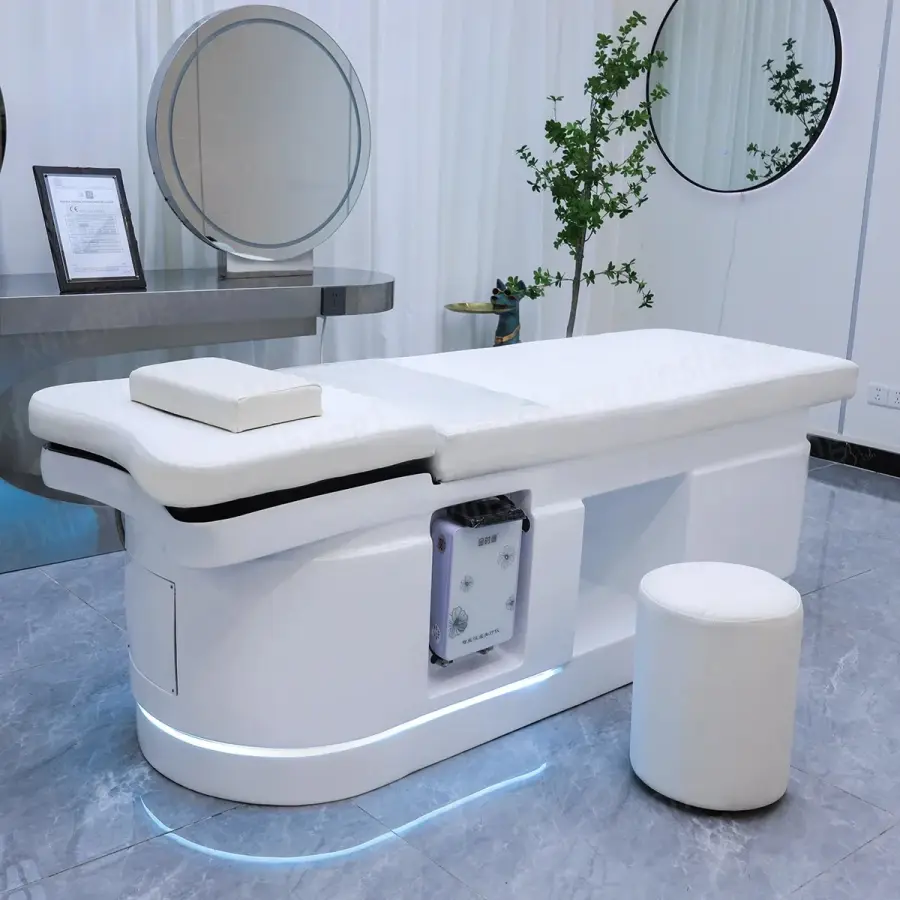 Hair Washing Bed,Equipped With Fumigation Machine,Water Circulation,Small Stool, SPA,Head Therapy,Commercial Furniture — image 4