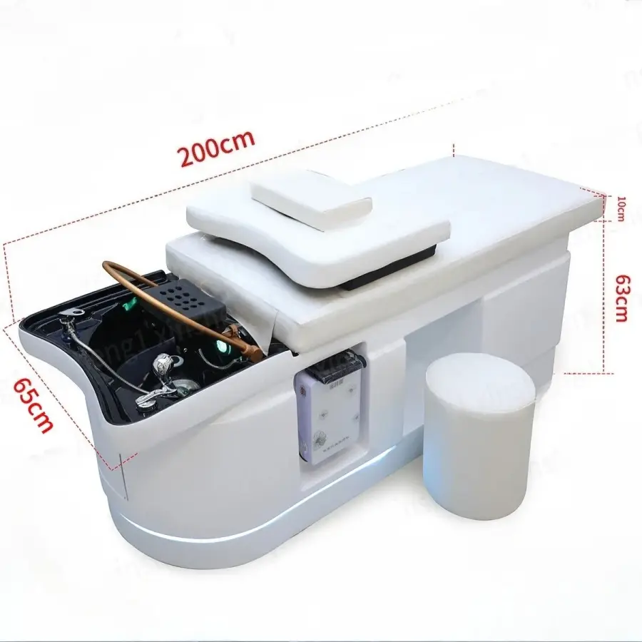 Hair Washing Bed,Equipped With Fumigation Machine,Water Circulation,Small Stool, SPA,Head Therapy,Commercial Furniture — image 6