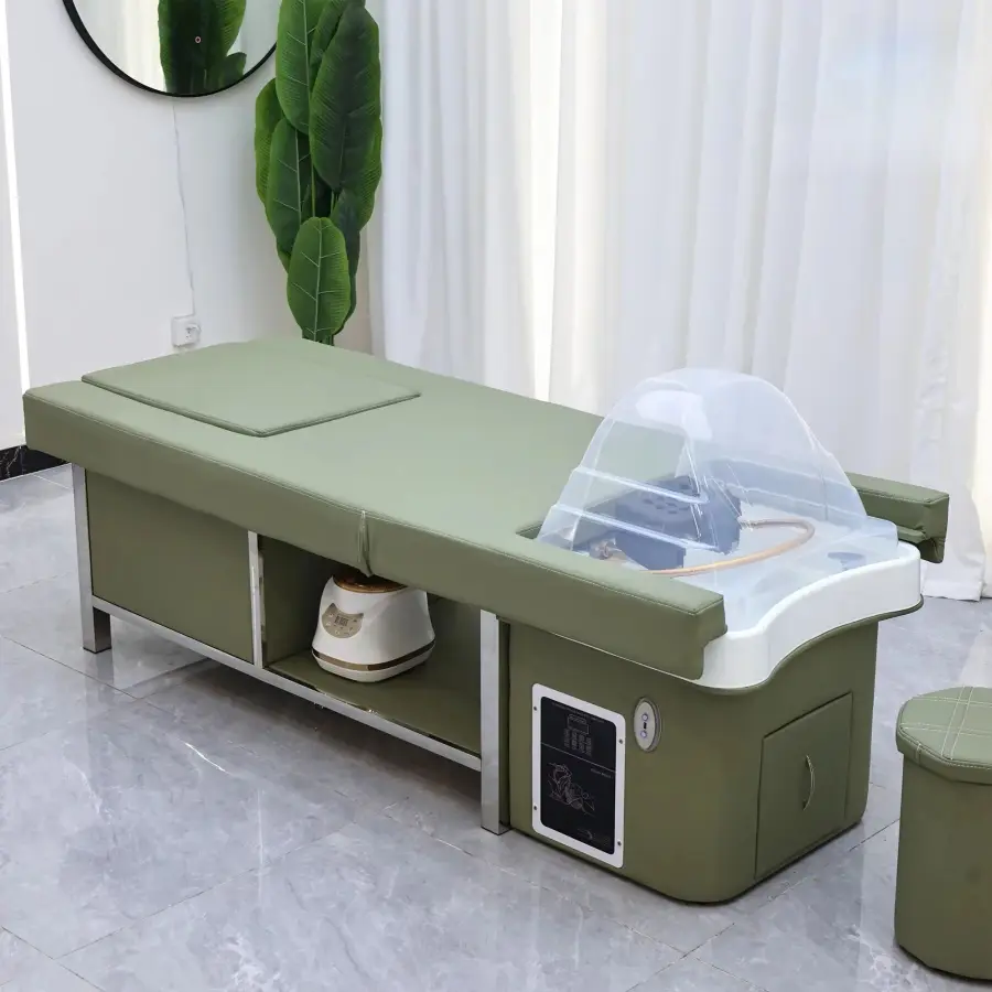 Light Luxury Shampoo Bed, Beauty Salon Care Standard, With Ceramic Basin, Waterproof and Easy To Clean, SPA， Shampoo Chair — image 3