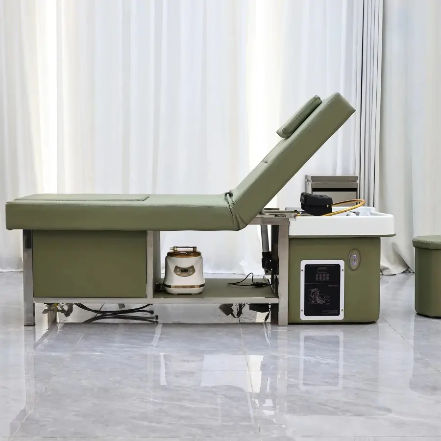 Light Luxury Shampoo Bed, Beauty Salon Care Standard, With Ceramic Basin, Waterproof and Easy To Clean, SPA， Shampoo Chair — image 5