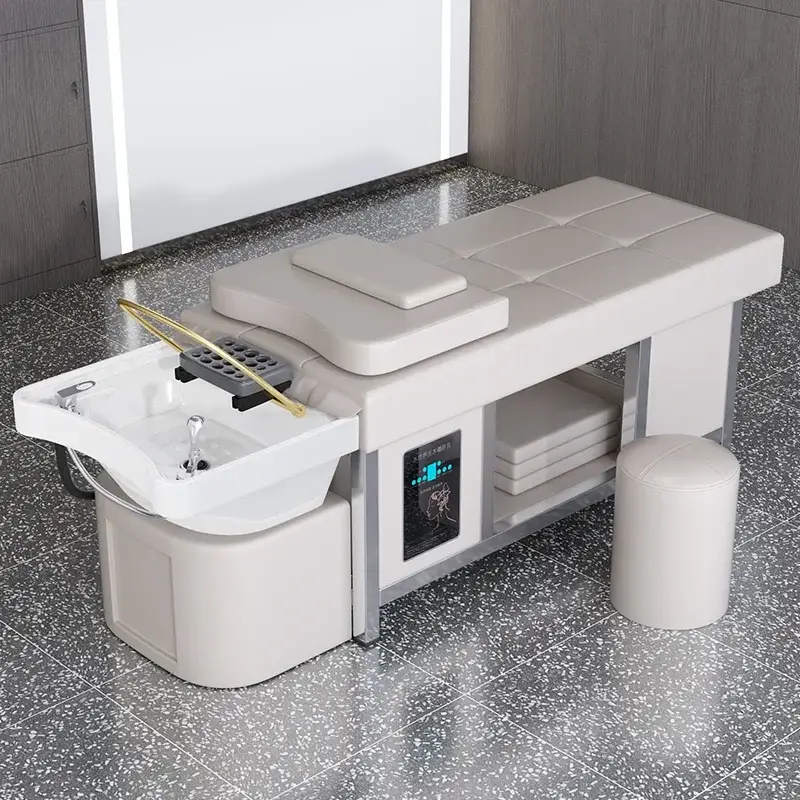 Light Luxury Thai Style Flat Hair Wash Bed, Exclusive Style for Professional Hair Salons and Hair Salons. Ergonomic Fit Design, — image 3