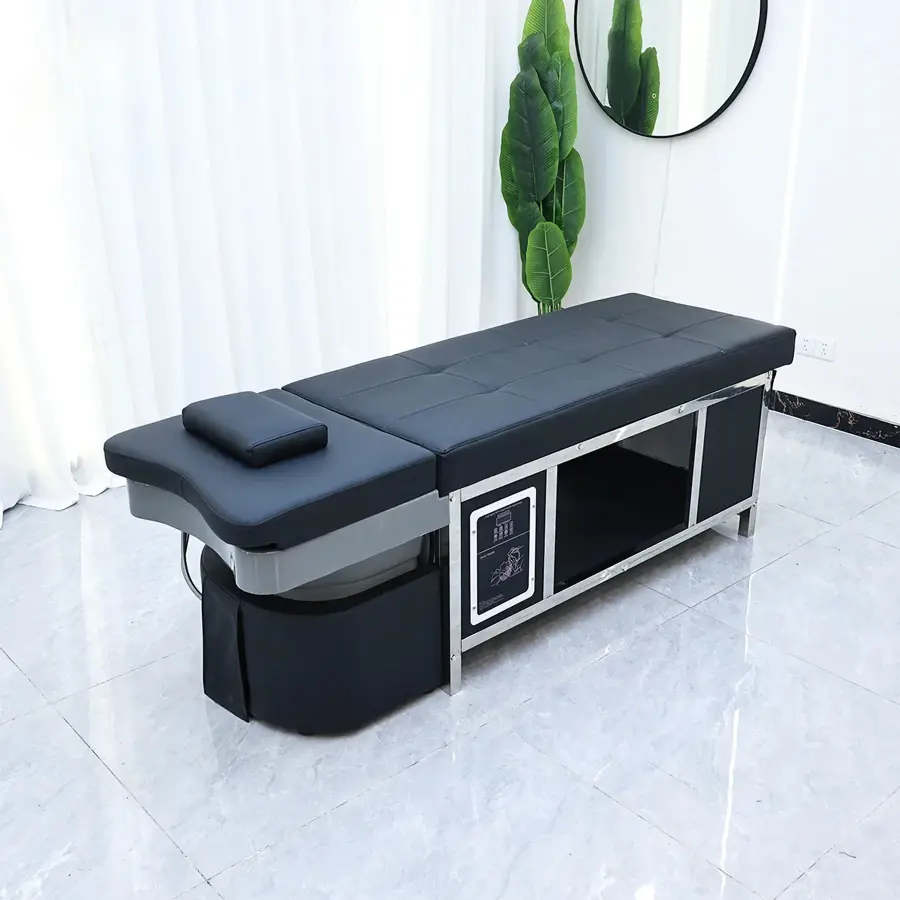 A must-have Multi-Functional Thai Style Hair Therapy Bed for Health Centers, Fully Lying Down for Washing and Care Without — image 6