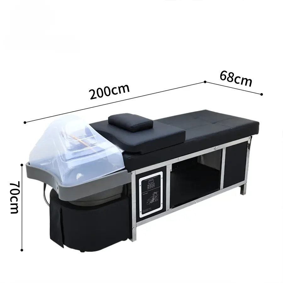 A must-have Multi-Functional Thai Style Hair Therapy Bed for Health Centers, Fully Lying Down for Washing and Care Without — image 7