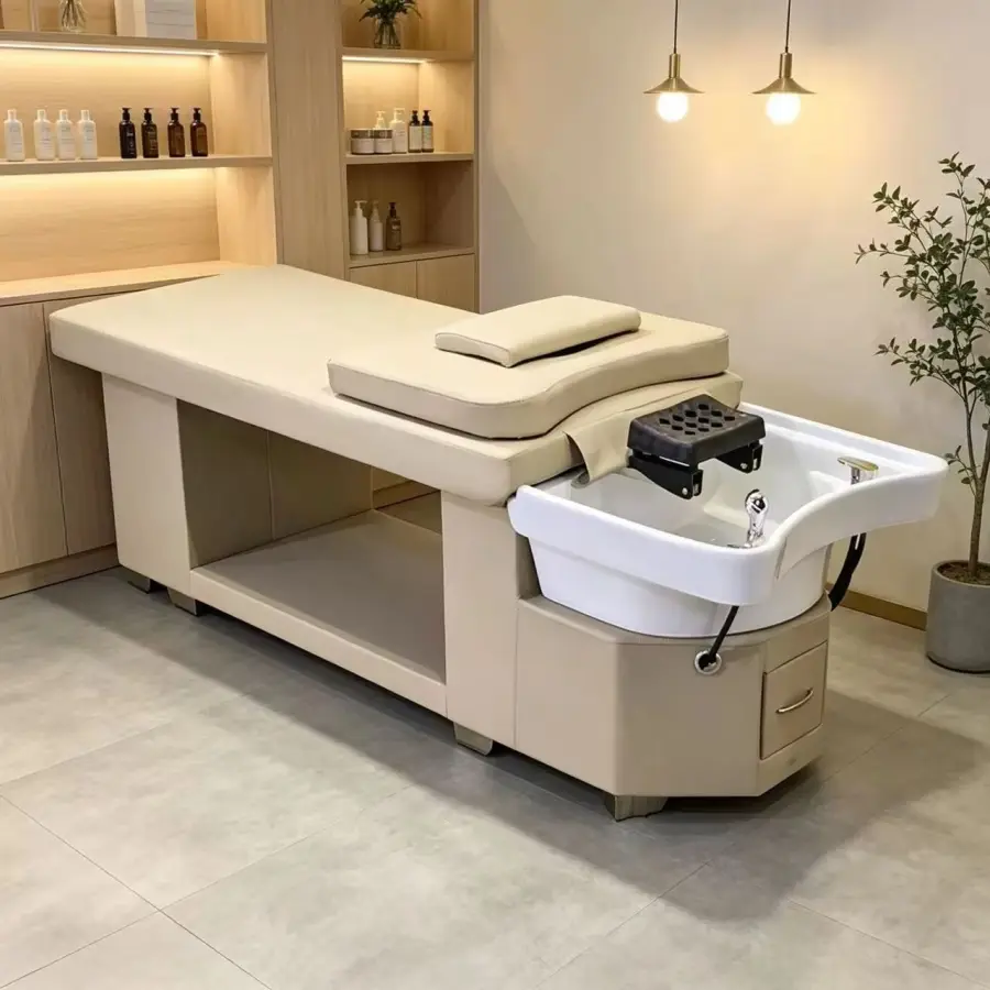 Massage Table Massage Bed Shampoo Beds Head SPA Salon Furniture Hair Washing Equipment Beauty Care Bed Sofa Cushion — view 1