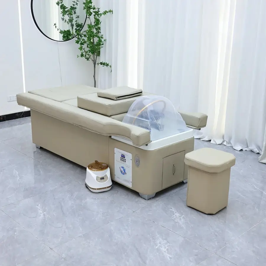 Hair Washing Bed, Hair Salon, Bedside SPA Fumigation Machine, Massage Table, Leisure and Health Store, Commercial Furnit — view 1