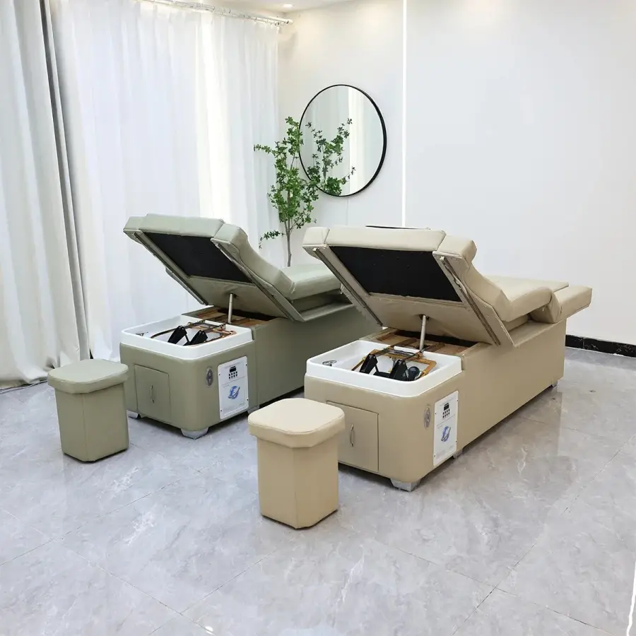 Hair Washing Bed, Hair Salon, Bedside SPA Fumigation Machine, Massage Table, Leisure and Health Store, Commercial Furniture — image 5