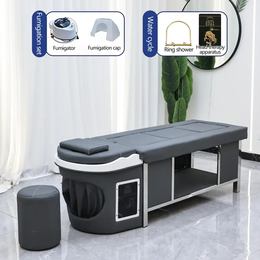 Moxibustion Thai Style Flat Hair Washing Bed, Health Center Hair Washing Bed Integrated Molding, Head Therapy and Wash Care — image 8