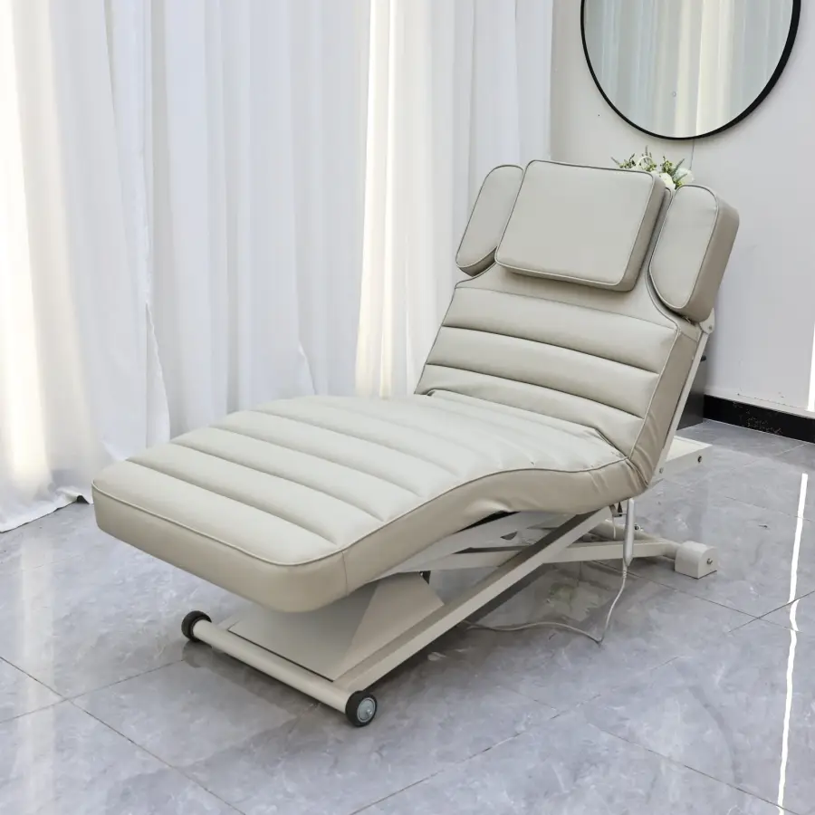 Reinforced and thickened beauty bed, light luxury massage bed, beauty salon SPA beauty bed, embroidered bed, thickened sponge th — image 3