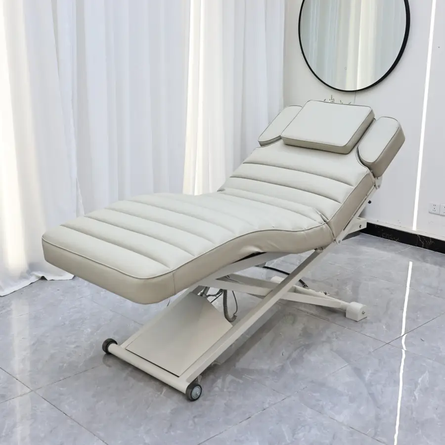 Reinforced and thickened beauty bed, light luxury massage bed, beauty salon SPA beauty bed, embroidered bed, thickened sponge th — image 4