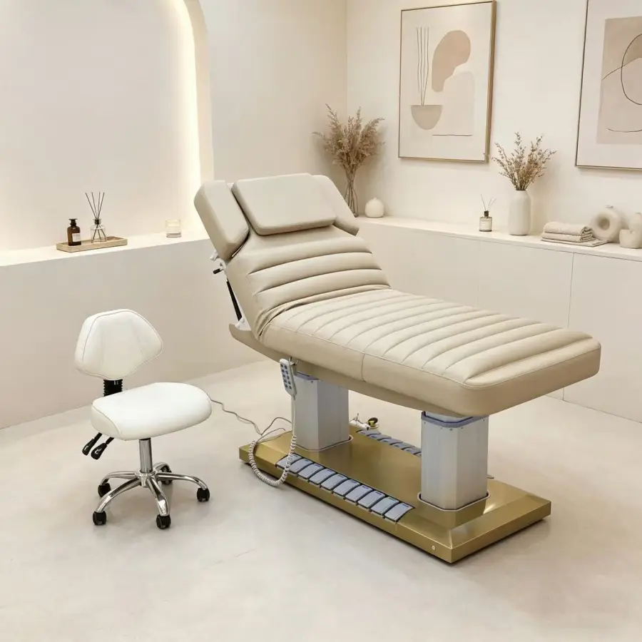 Adjustable electric beauty bed, beauty bed, therapy bed, eyelash bed, embroidery bed, four motor electric SPA beauty bed — view 1